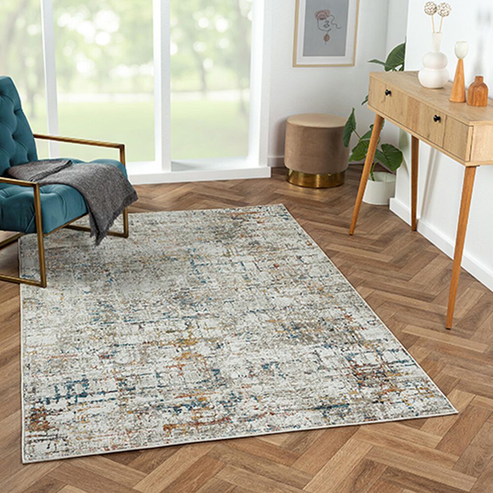 L&amp;R Resources Brisbane Abstract Gray and Multicolor 9&#39; x 11&#39;10&quot; Area Rug, , large