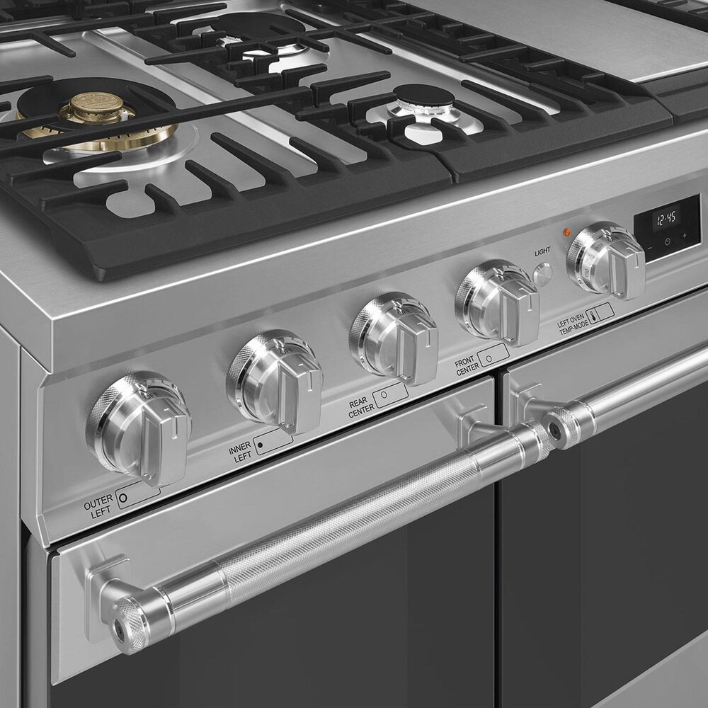 SMEG 5.95 Cu. Ft. Freestanding Double Oven Dual Fuel Range in Stainless Steel, , large