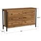 Hawthorne Furniture Norcross 6-Drawer Dresser in Hickory and Black, , large