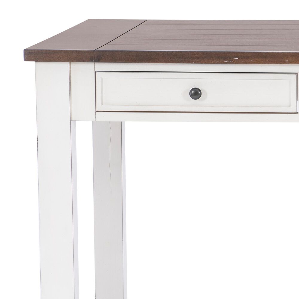 Linon Home Decor Meretta 6-Piece Counter Height Dining Set in Antique White and Natural, , large