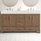 37B Alanya 60" Double Bathroom Vanity in Walnut Drift with White Composite Stone Top, , large