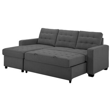 Augustus Lane Charleston 2-Piece Reversible Convertible Sectional in Steel Gray, , large