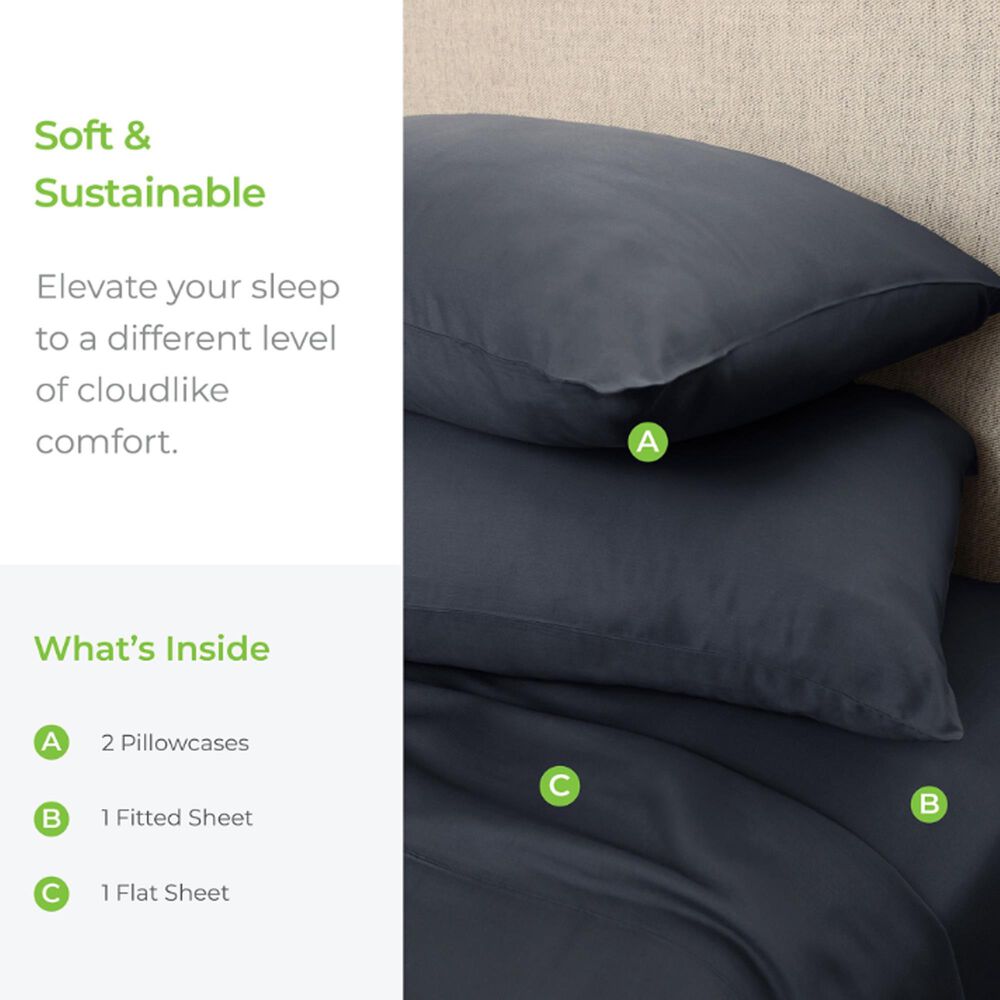 Cariloha Aloha Soft 4-Piece King Sheet Set in Cape Blue, , large