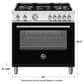 Bertazzoni Master 5.9 Cu.Ft. Dual Fuel Range in Nero Matt, , large