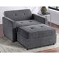Steve Silver Convertible Sleeper Chair in Gray, , large