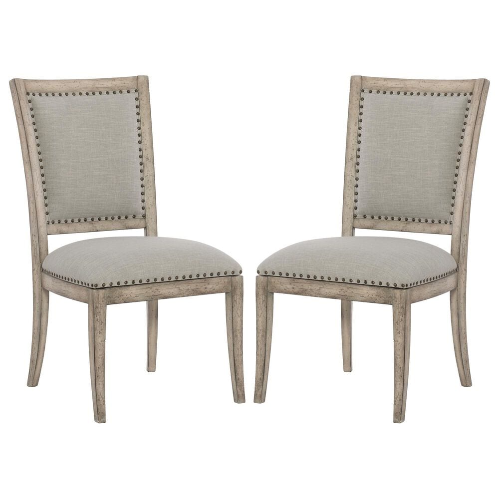 Hooker Furniture Boheme Vitton Upholstered Side Chair with Grey Cushion in Mercantile White (Set of 2), , large