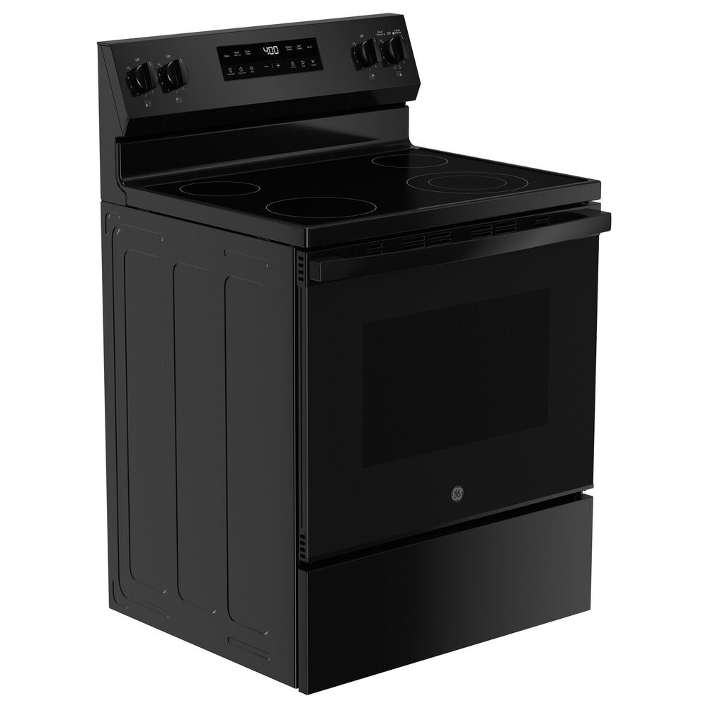 GE Appliances 30&quot; Freestanding Electric Range with Self-Clean and 4 Burners in Black, , large