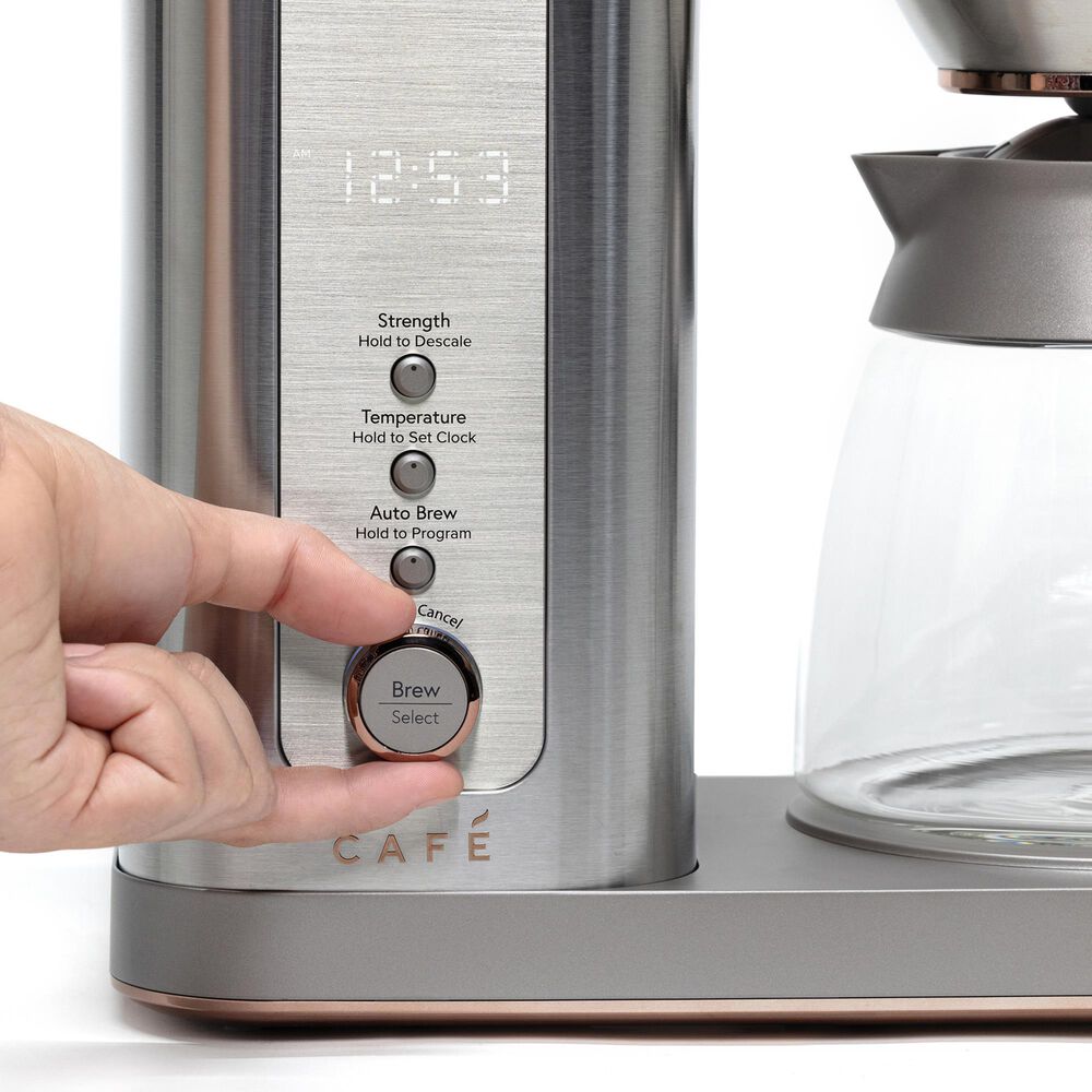 Cafe Specialty Drip Coffee Maker with Glass Carafe in Stainless Steel, , large