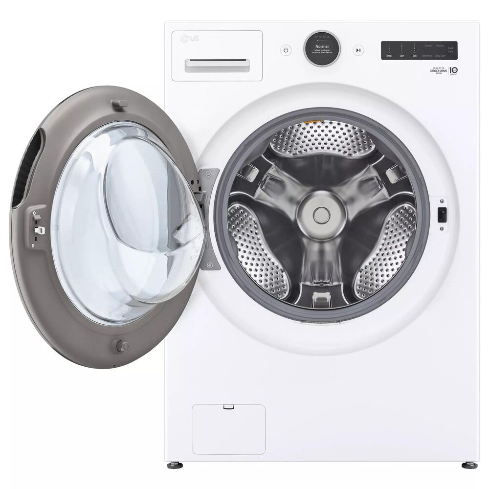 LG Front Load Washer and Gas Dryer with Pedestal in White, , large