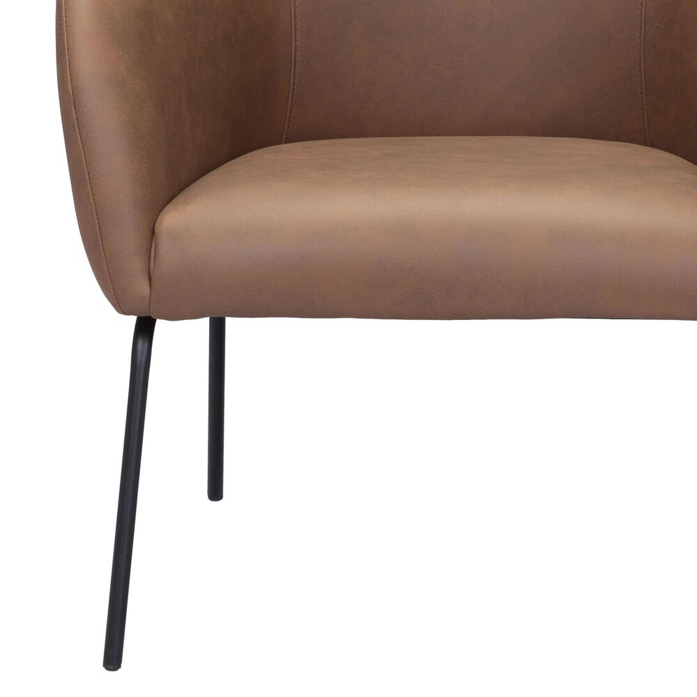 Zuo Modern Quinten Accent Chair in Vintage Brown and Gold, , large