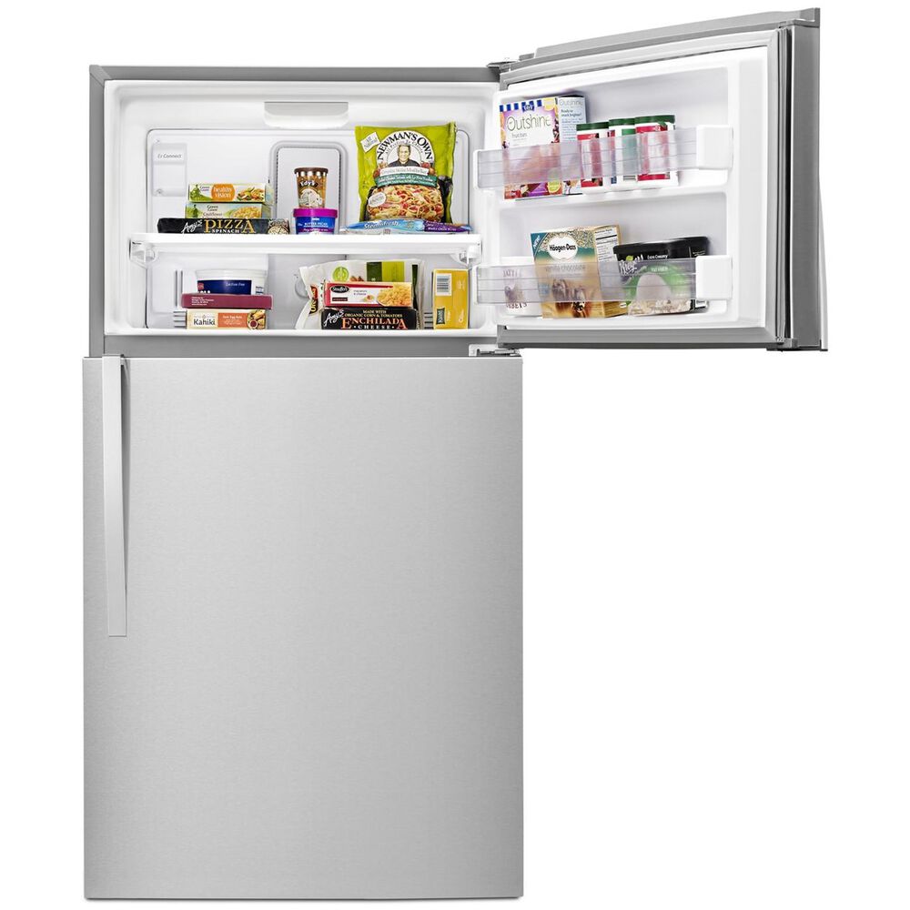 Whirlpool 21 Cu. Ft. 33&quot; Wide Top Freezer Refrigerator in Monochromatic Stainless Steel, , large
