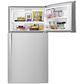 Whirlpool 21 Cu. Ft. 33" Wide Top Freezer Refrigerator in Monochromatic Stainless Steel, , large