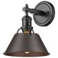 Golden Lighting Orwell 1-Light Bath Vanity in Matte Black/ Rubbed Bronze Shade, , large