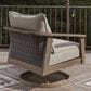 Ashley Harmony Headlands Outdoor Swivel Lounge Chair with Cushion in Natural and Gray, , large