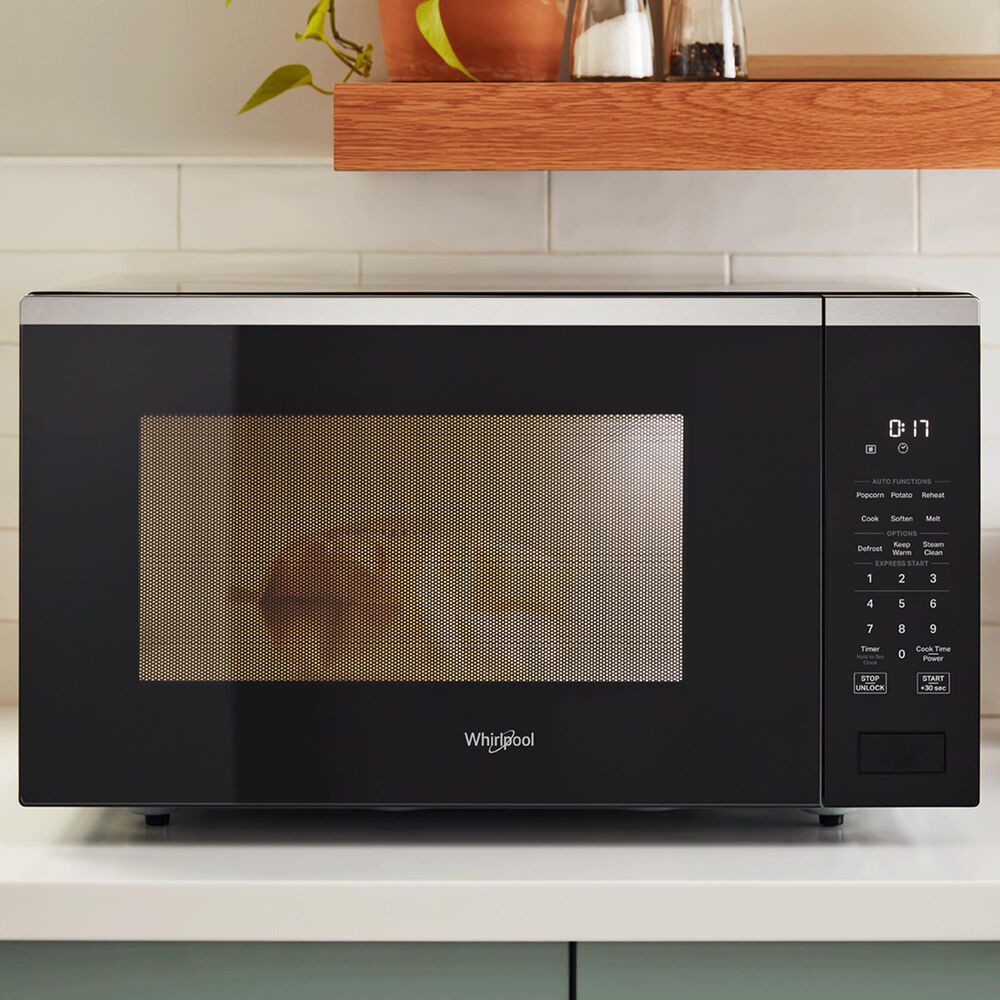 Whirlpool 1.6 Cu. Ft. Sensor Cooking Microwave in Fingerprint Resistant Stainless Steel, , large