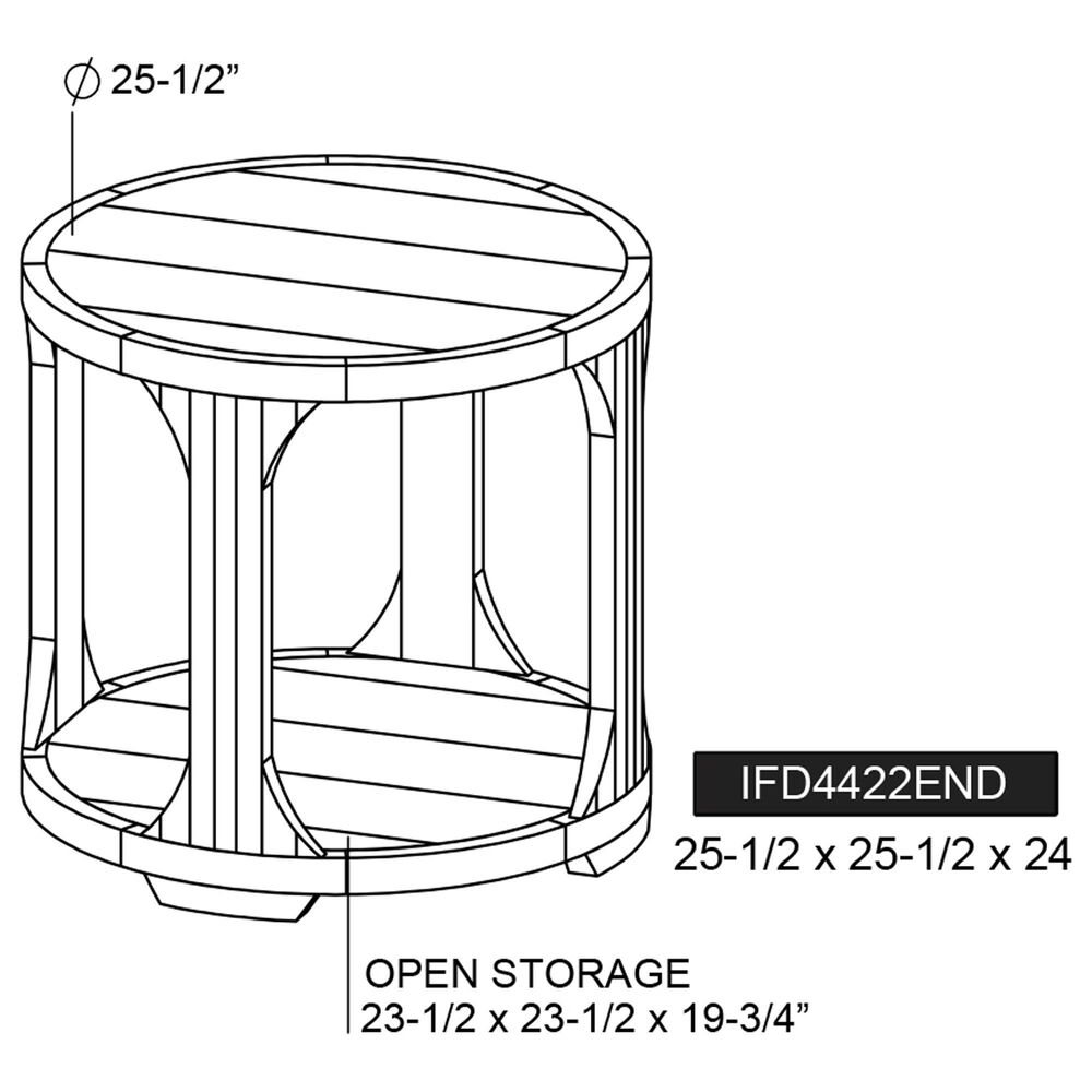 Fallridge Balam 1-Shelf End Table in Stained Dark, , large