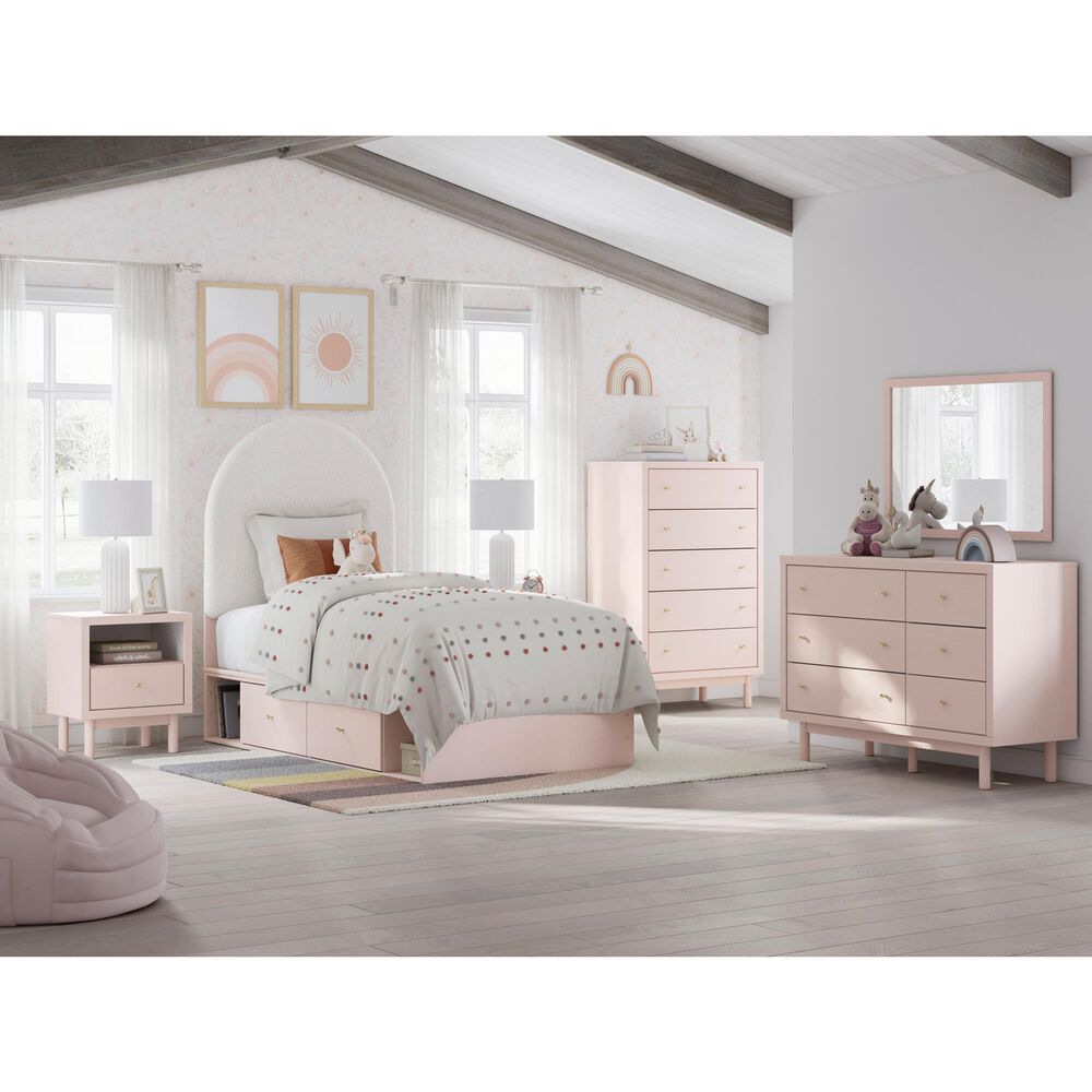 Ashley Wistenpine Twin Upholstered Panel Bed with 2 Storage Units, , large
