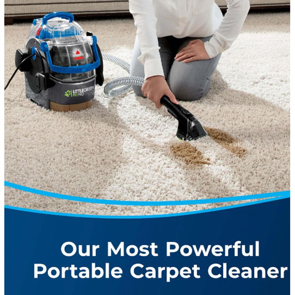 Bissell Little Green Pet Pro Portable Carpet Cleaner in Cobalt Blue and Titanium, , large