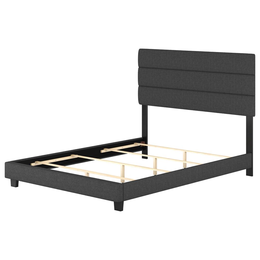 Accent Ravenna Full Upholstered Bed in Charcoal, , large