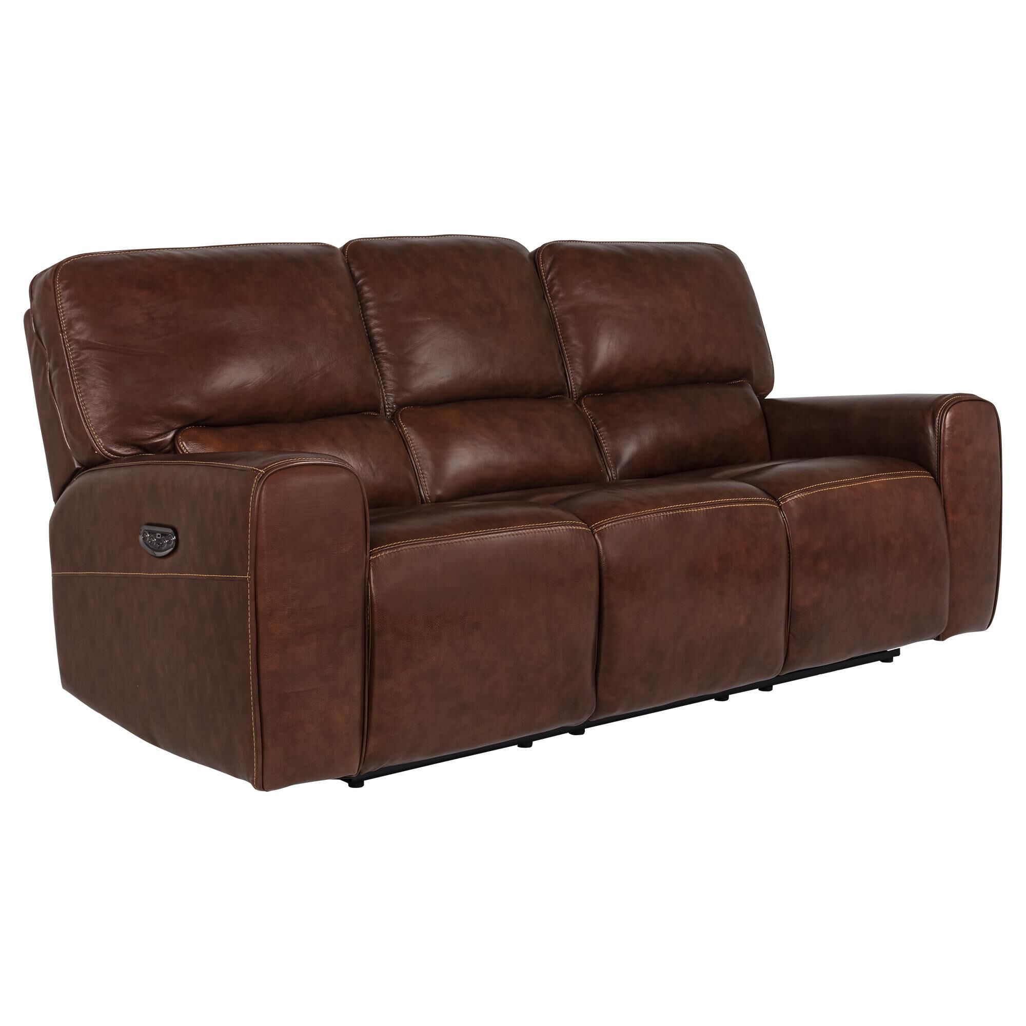 Leather power sales recliner sofa