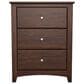 Archbold Furniture Shaker 3 Drawer Wide Nightstand in Brown Mahogany, , large