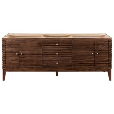 James Martin Linear 72" Single Vanity Cabinet in Mid Century Walnut, , large