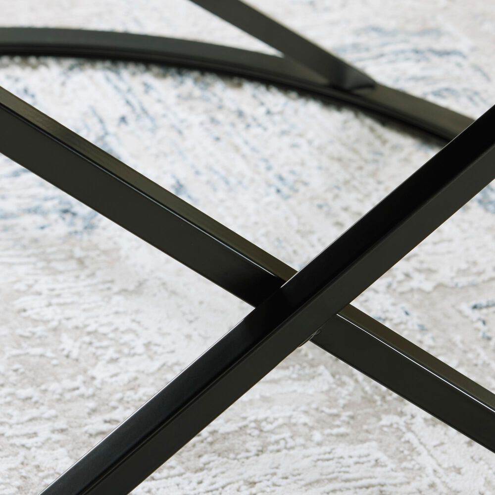 Ashley Cassbryn 3-Piece Occasional Table Set in Brown and Sleek Black, , large