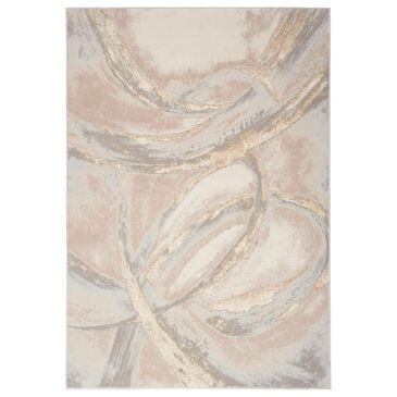 Nourison Brushstrokes 2"2" x 7"6" Beige and Grey Runner, , large