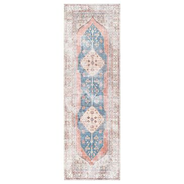 Surya Amelie 2"7" x 7"10" Wheat, Ivory, Saffron, Peach, Navy, Orange and Camel Runner, , large