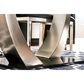 Furniture of America Russell Dining Table in Silver and Black - Table Only, , large