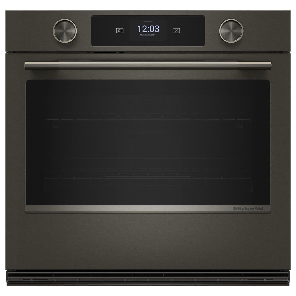 KitchenAid 30" Single Wall Oven with Assisted Cook Cycles in Black Ore, , large