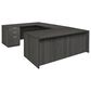 Regency Global Sourcing Legacy 71" Double Full Pedestal U-Desk in Ash Grey, , large