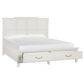 Nicolette Home Willowbrook King Storage Bed with Dresser and Nightstand in Egg Shell White, , large