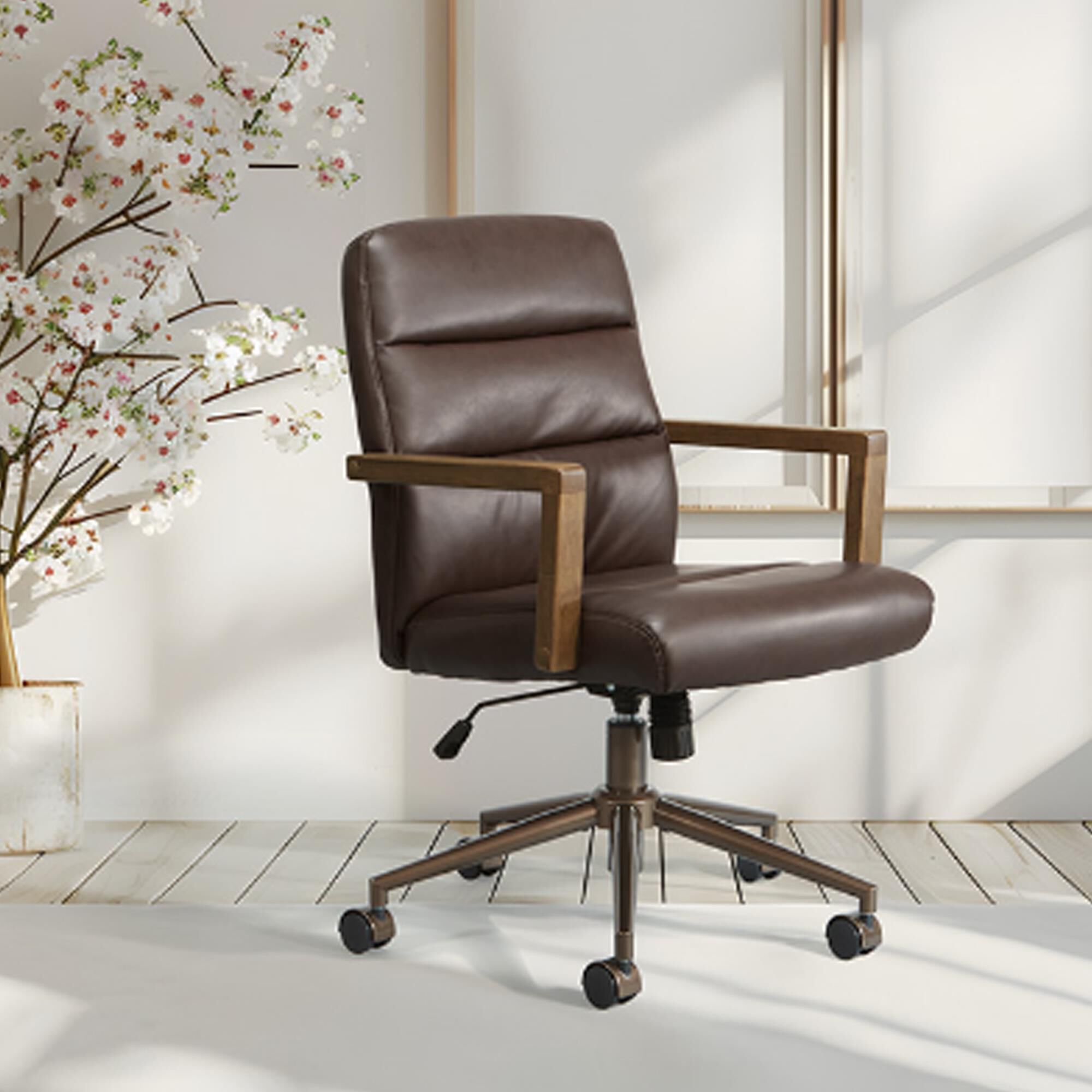 Valor Living Henfield Desk Chair in Chocolate