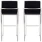 Lumisource Fuji High Back Barstool with Black Velvet in Stainless Steel (Set of 2), , large