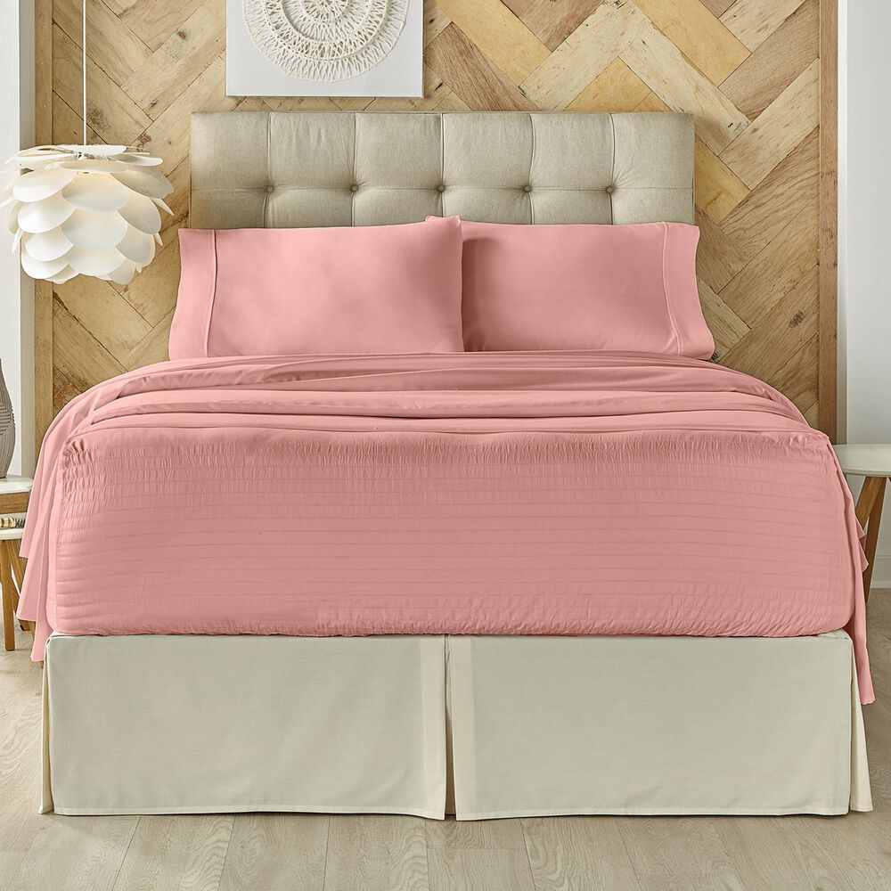 J. Queen New York Royal Fit 4-Piece Full Sheet Set in Rose, , large
