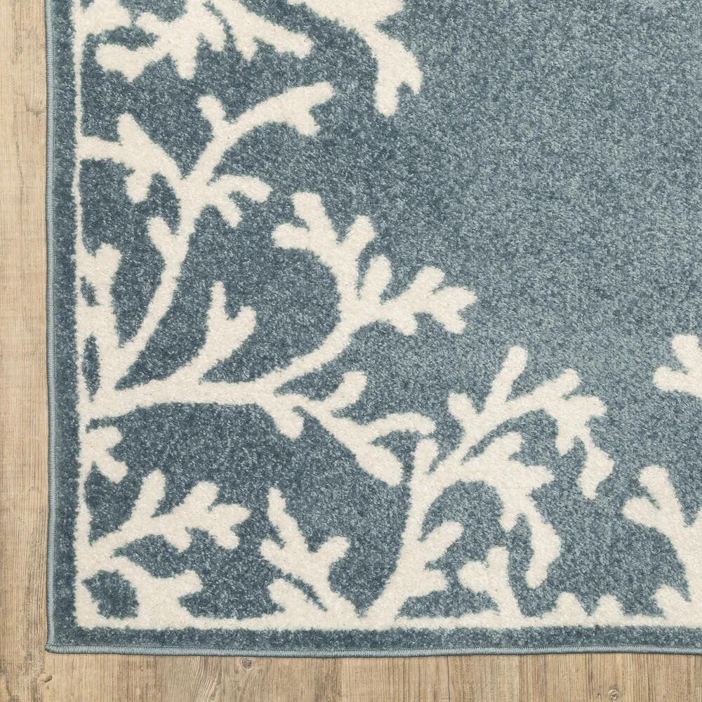 ROW by Oriental Weavers Quinn Coral Blue and Ivory 5'3" x 7' Area Rug, , large