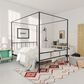 Novogratz Marion Queen Canopy Bed in Black, , large