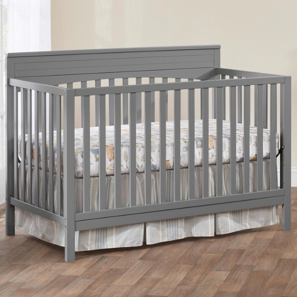 Oxford Baby Harper 4-In-1 Convertible Crib in Dove Grey, , large