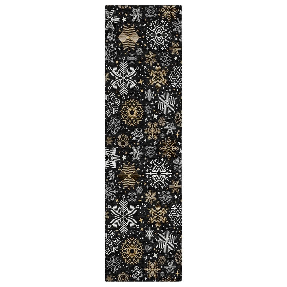 Dalyn Rug Company Wonderland WN31 2"3" x 7"6" Black Indoor/Outdoor Runner, , large