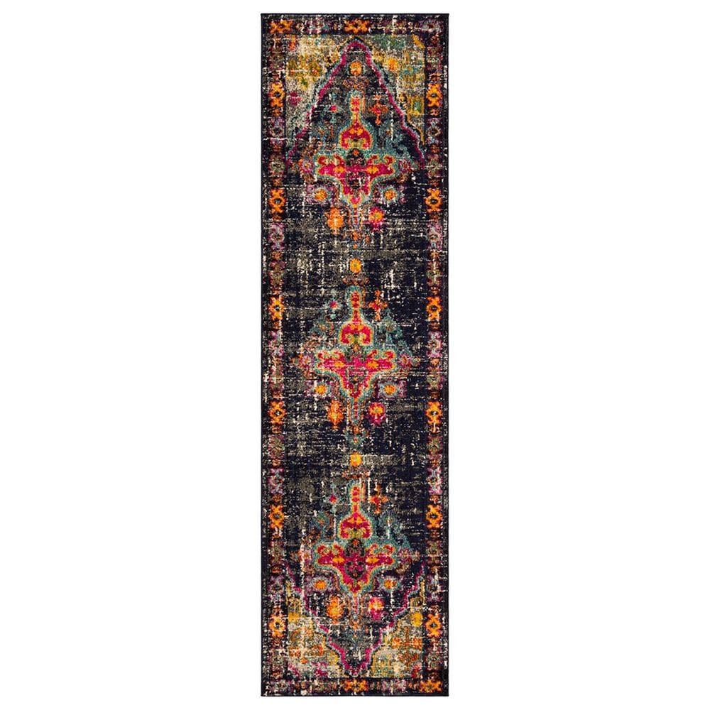 Safavieh Monaco MNC247R-28 2"2" x 8" Grey/Fuchsia Runner, , large