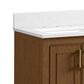 37B Lucerne 24" Single Bathroom Vanity Cabinet in Dark Maplewood with Marble Top and Backsplash, , large