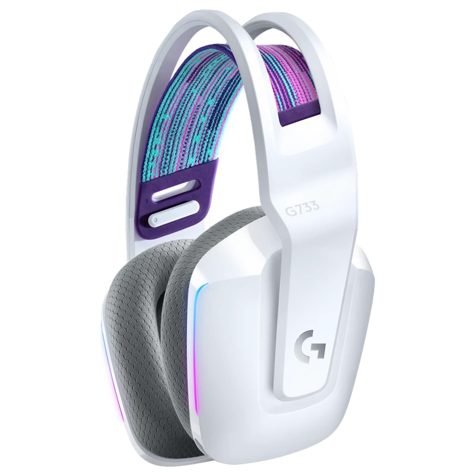 Logitech g733 lightspeed wireless gaming headset white top