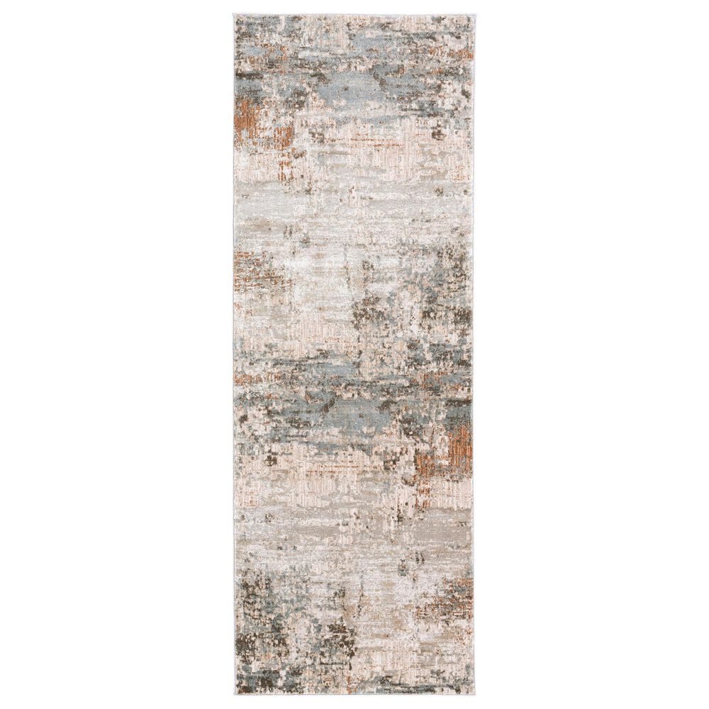 Surya Brunswick 2"7" x 7"3" Sage, Brown, Gray, White and Teal Runner, , large