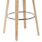 Armen Living Sonia Swivel Bar Height Stool with Blue Upholstery in Oak, , large