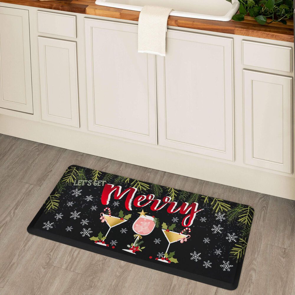 Mohawk Dri-Pro Deluxe Merry Martinis 1&#39;6&quot; x 2&#39;6&quot; Multicolor Door Mat, , large