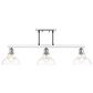 Golden Lighting Carver 3-Light Linear Pendant in Chrome, , large