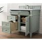 James Martin Vanities Brittany 36" Single Bathroom Vanity in Sage Green with 3 cm Eternal Jasmine Pearl Quartz Top and Rectangular Sink, , large