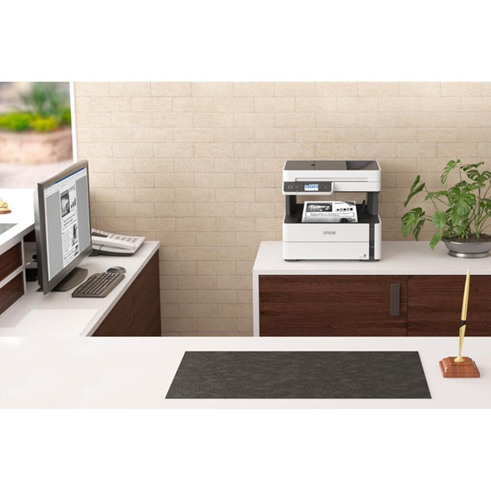 Epson EcoTank ET-M3170 Wireless Monochrome All-in-One Supertank Printer in White, , large