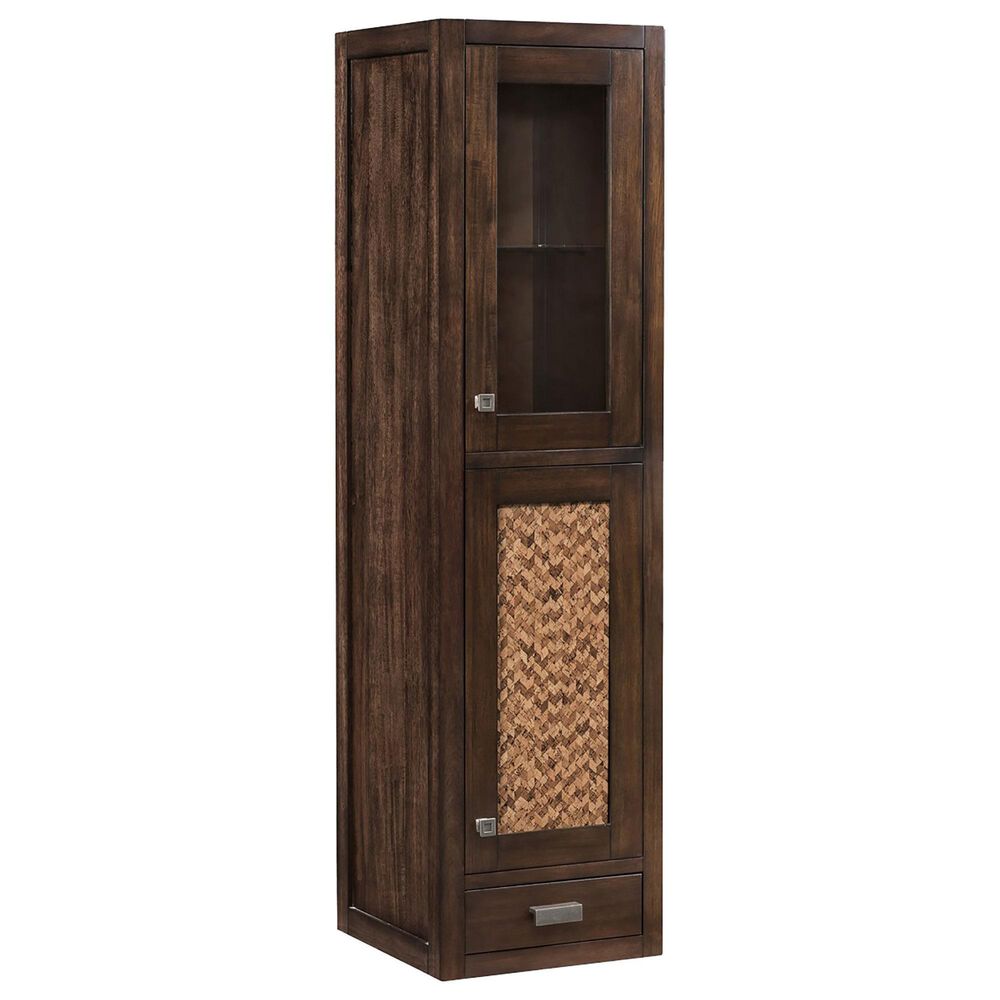 James Martin Vanities Addison 15&quot; Grand Tower Hutch - Right in Mid Century Acacia, , large